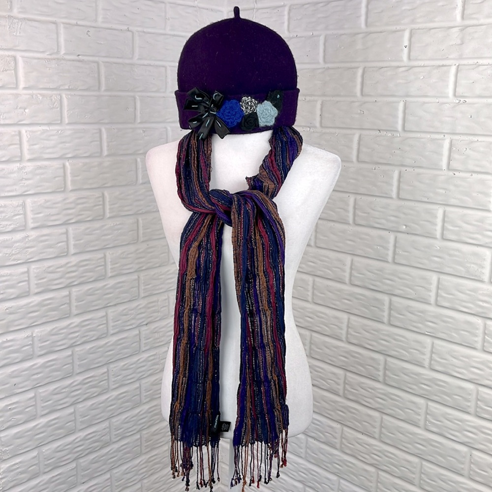 ALESSANDRA BACCI FIRENZE WOOL HAT Made in Italy BUNDLE MAURICES SCARF